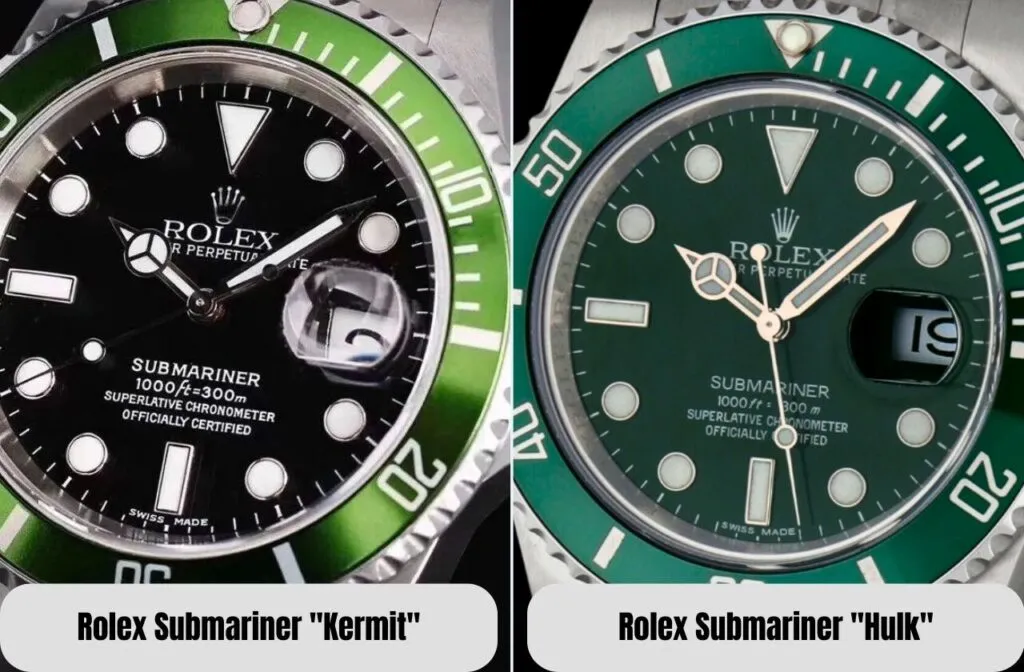 Green Rolex Submariner Watches: Hulk vs. Kermit - Bob's Watches