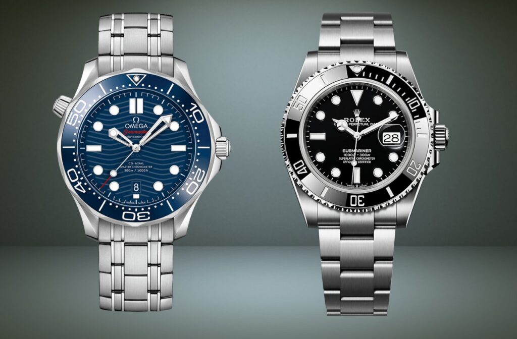 Omega seamaster diver best sale 300m vs rolex submariner