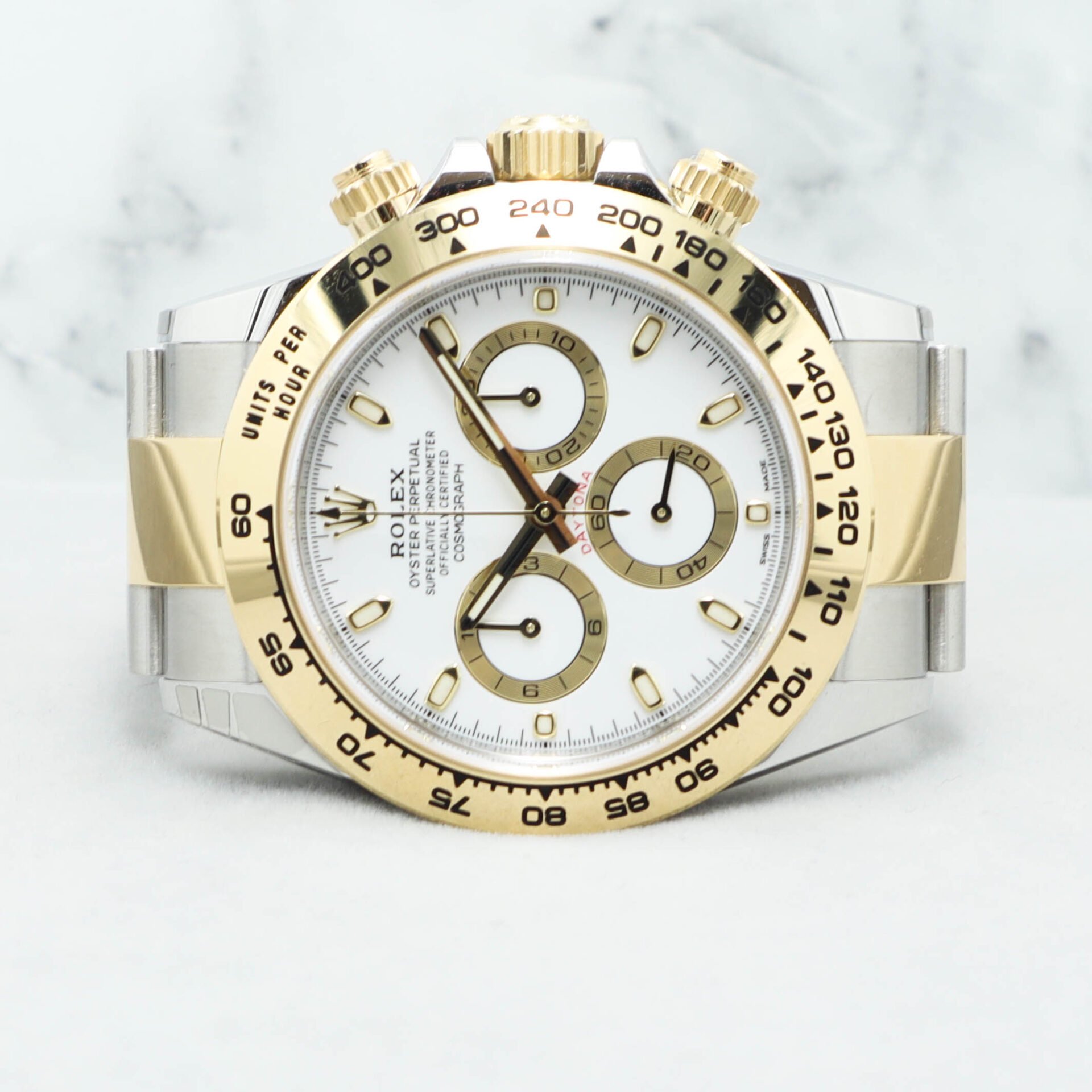 完璧 Daytona Rolex Half Dial White 116503 Gold ワンピース カードゲーム