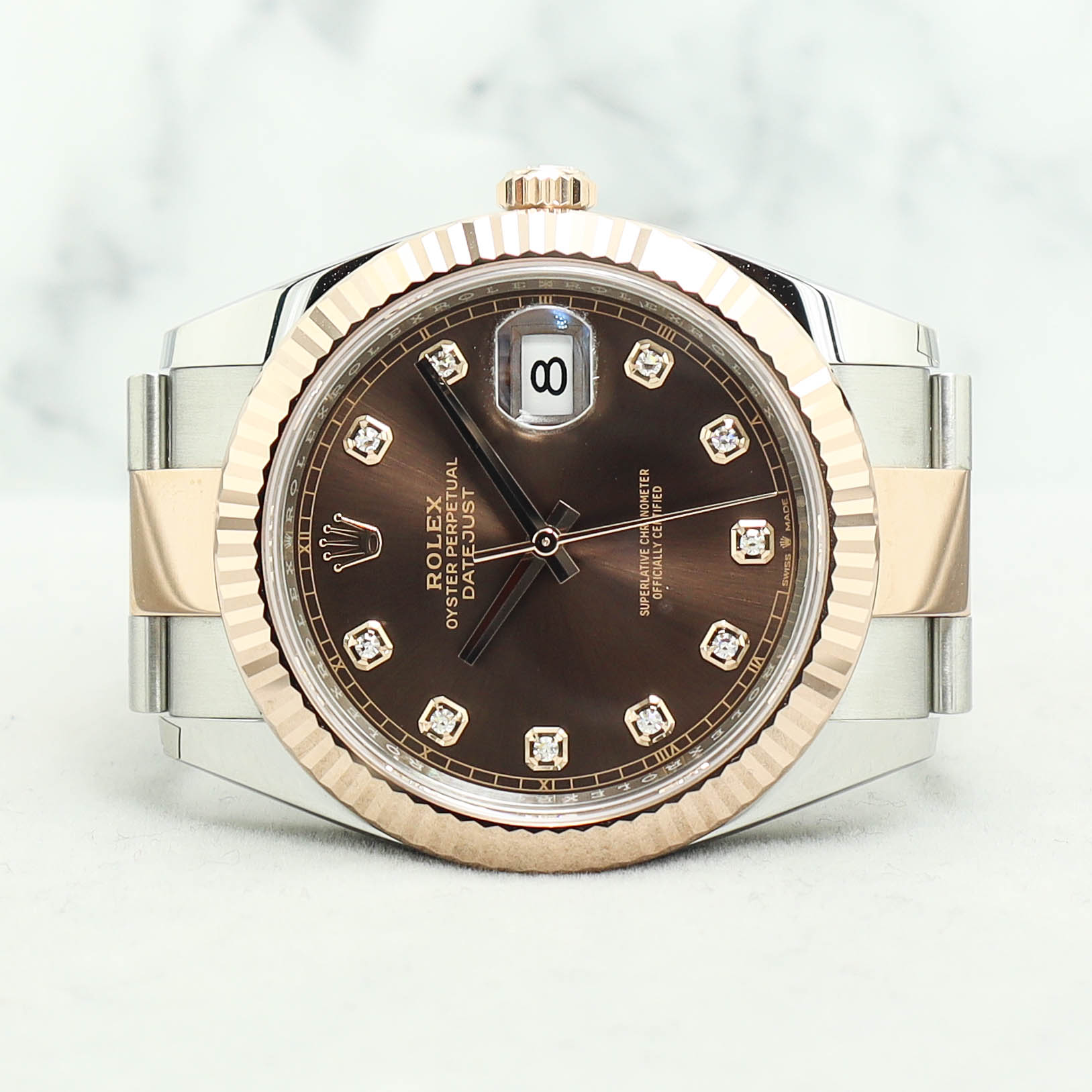 datejust 41 chocolate diamond dial