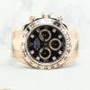 Rolex Daytona Rose Gold 116505 Black w 8 Point Diamond Dial