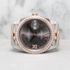 Datejust 36mm Jubilee 126281RBR Dark grey w VI & IX Diamond Dial