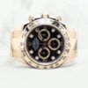 Rolex Daytona Rose Gold 116505 Black w 8 Point Diamond Dial