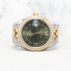 Rolex Datejust 31mm Jubilee 278383RBR Olive Green w VI Diamond Dial