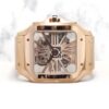 Cartier Santos Skeleton Large Rose Gold WHSA0016 Skeleton Dial