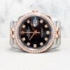 Rolex Datejust Bracelet 126281RBR Black w 10 Points Diamond Dial PW20754