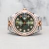 v Rolex Datejust Jubilee 279381RBR Olive Green w 10 Points Diamond Dial CW20239