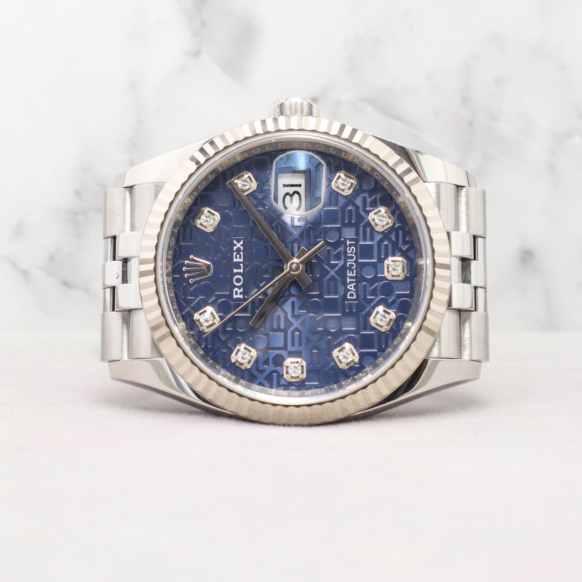 Rolex Datejust Jubilee 126234 Blue Computer w 10 Points