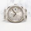 Rolex Daydate Day-date Day date President 218239 Silver w Baguette Diamonds Dial PW21450