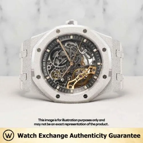Royal Oak Frosted Gold Double Balance Wheel Openworked Bracelet