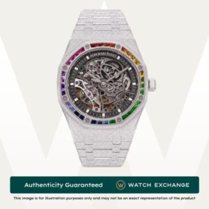 Royal Oak Frosted Gold Double Balance Wheel Openworked Rainbow Bracelet