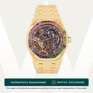 Royal Oak Frosted Gold Double Balance Wheel Openworked Bracelet